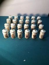 VINTAGE 1987 MJ HUMMEL PORCELAIN SPICE JAR COMPLETE SET OF 24 NO RACK