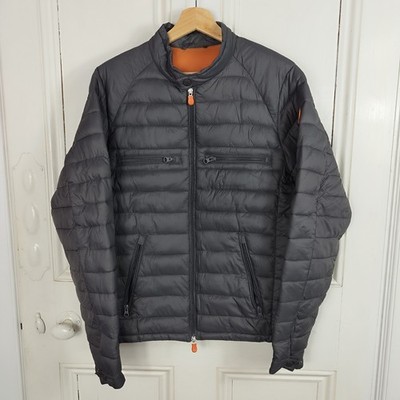 Save The Duck Ultra Light Jacke Wasserabweisend Stepp Puffer Grau Herren Large