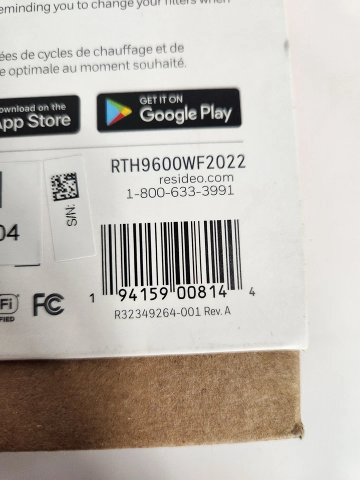 Honeywell Home RTH9600WF Smart Color Thermostat 3.5H x 4.75W x 1D, White - Image 2 of 2