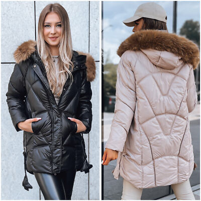 Damenjacken Mit Fellkapuze Damen Steppjacke Mit Fellkapuze