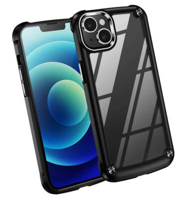 Hülle Für iPhone 14 Plus, Soft Bumper Phone Cover Mit Transparentem Black