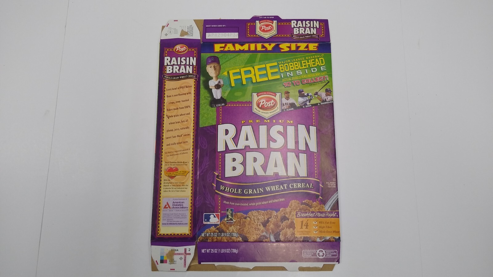 2003 Post Raisin Bran Cereal Box – Free Major League Bobbleheads