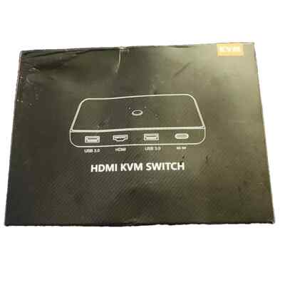 ABLEWE KVM Switch HDMI USB, Aluminum Dual Monitor Switch for 2 Computers