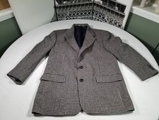 Vintage Evan Picone Blazer Womens 40 Tan Tweed Wool Suit Jacket Younkers USA