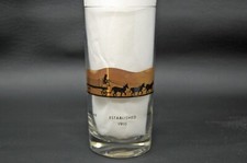 Standard American Oil Company Amoco Drinking Glass Horse Wagon Derrick Vintage