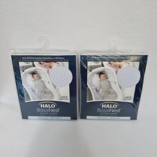 Halo Bassinest Fitted Sheet Gray Pin Dot for Baby Bassinet Sleeper 100 Cotton