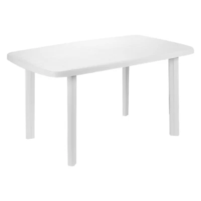 Faro Tisch Modulare Oval cm137x85x72h Polypropylen Weiß von Außerhalb - Bild 1 von 2