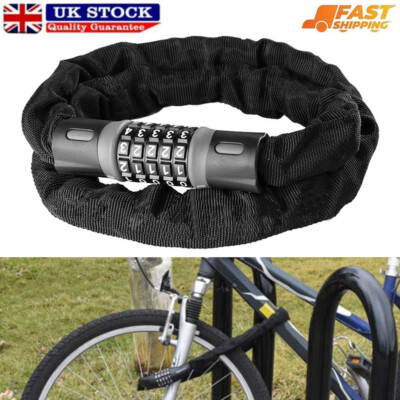 Motorcycle Bike Bicycle Heavy Duty Chain Lock Padlock Security Hardened  Steel UK