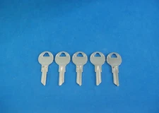 LOT OF FIVE B1 KEY BLANKS FITS BRIGGS & STRATTON NICKEL CHROME PLATED BRASS