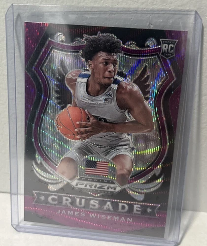 2020-21 Panini Prizm Draft Picks - Crusade Purple Wave Prizm James Wiseman (RC)