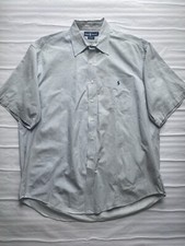Polo Ralph Lauren Shirt Men  s XL White Button Down Shirt Stripe Short Sleeve