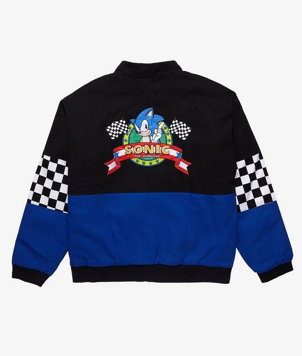 Sonic the Hedgehog Checkered Racing Jacket | eBay