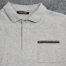 Roberto Cavalli Short Sleeve Polo Light Heather Grey FSR623 KB005 Size 2XL read