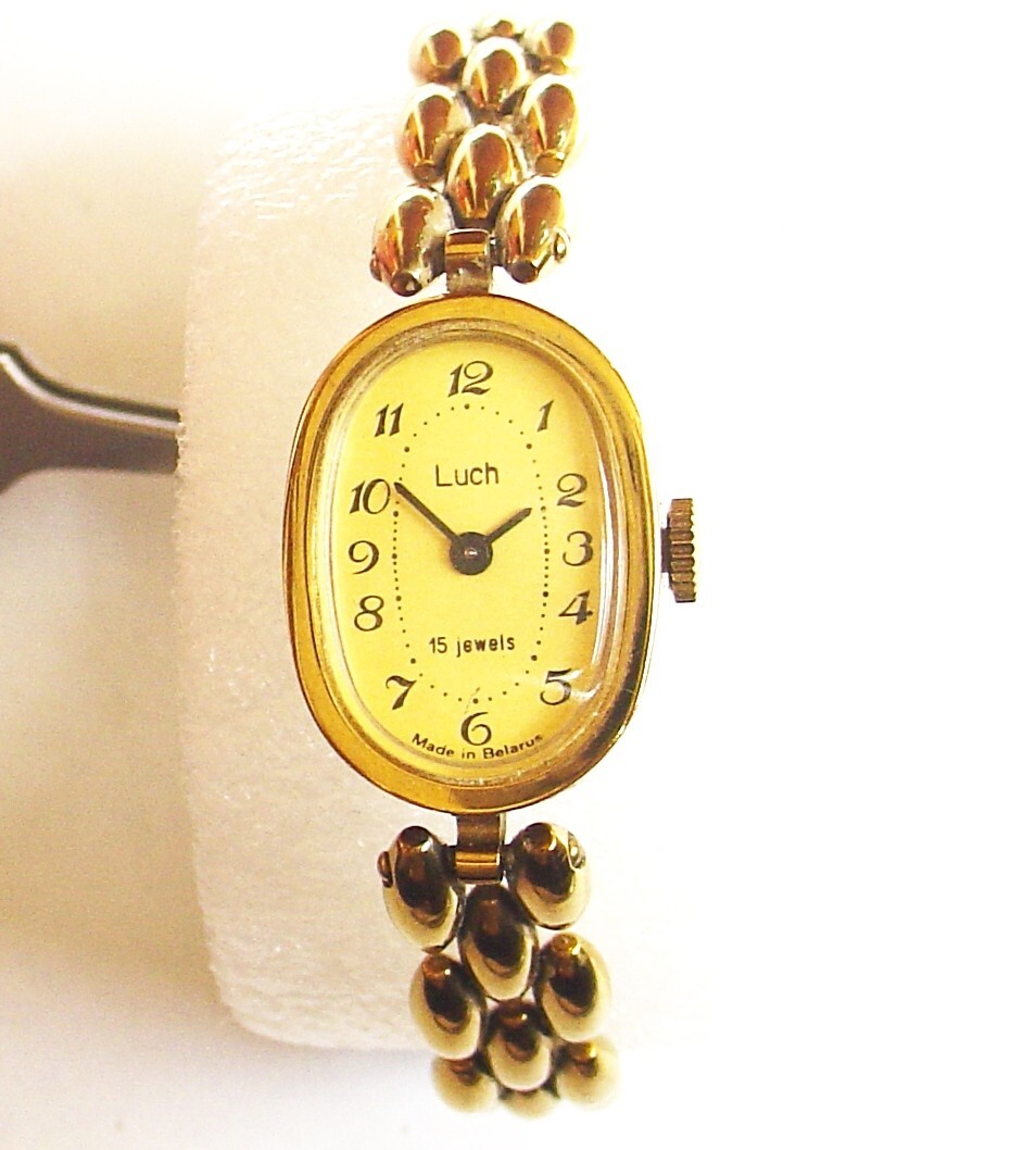 Serviced Ussr Soviet Russian Luch Jewel Womens Watch Mechanical