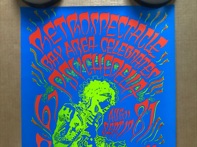 Jimi Hendrix Retrospectacle Vintage Poster Original Rick Griffin