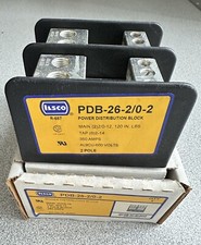 NEW Ilsco PDB-26-2/0-2 Power Distribution Block 600V 350 Amp 2 Pole Block