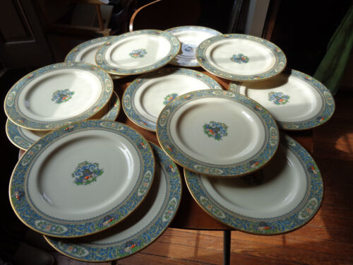Set of 12 LENOX AUTUMN Fine China Dinner Plates Vintage Gold Backstamp 10.5” - Bild 2 von 9