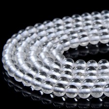 Rock Crystal Clear Quartz Gemstone Grade A Round 2MM 3MM Beads 15 inch P60