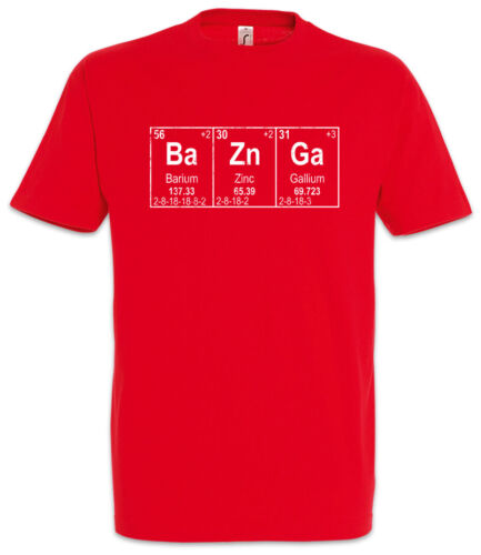 Ba Zn Ga T-Shirt Chemist Chemistry Teacher Professor Fun Geek Nerd Scientist - Picture 1 of 1