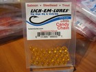 Lick-Em-Lures 8mm Scented Candy Chain Soft Fishing Beads / Transparent Natural