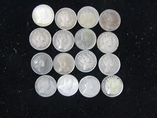 LOT OF 16 CANADA  SILVER 5 CENT COINS KING EDWARD VII  1902-1910