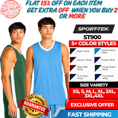 Sport-Tek ST900 Mens Sleeveless Rival Basketball Rev Moisture-Wicking Jersey