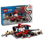 LEGO City : Arrêt au stand F1® et équipe de mécaniciens avec voiture Ferrari (60443)