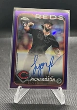 2024 Topps Chrome Lyon Richardson #RA-LR RC Auto Purple Refractor /250 Reds