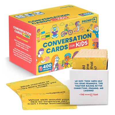Kid Talk Conversation Starters for Kids   400 Fun Question Cards for Adults to A