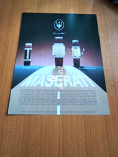 1985 MASERATI REVERSIBLE OROLOGIO WATCH VINTAGE AD PUBBLICITA
