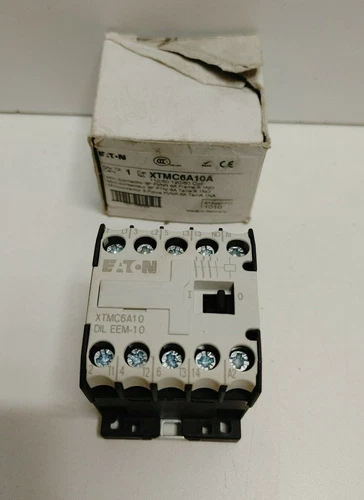 NEW OLD STOCK! EATON 6A 3-POLE MINI CONTACTOR 120V COIL XTMC6A10A