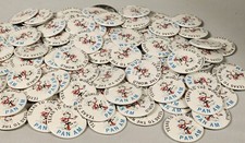 (100) Vintage PAN AM Airways "TEXAS TO THE WORLD" 3 Inch Diameter Pinback Botton