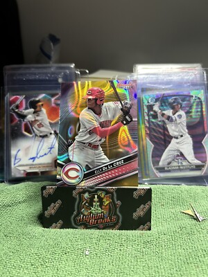 Elly De La Cruz 2022 Bowman's Best Gold Lava Refractor 46/75 Cincinatti Reds