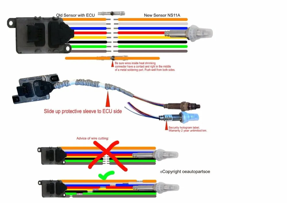 New Automotive Nitrogen Oxide Sensor Nox Sensor Repair Kit,Repair