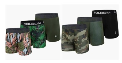 Volcom Men's Boxer Briefs 3 Pack Choose Size and Pattern