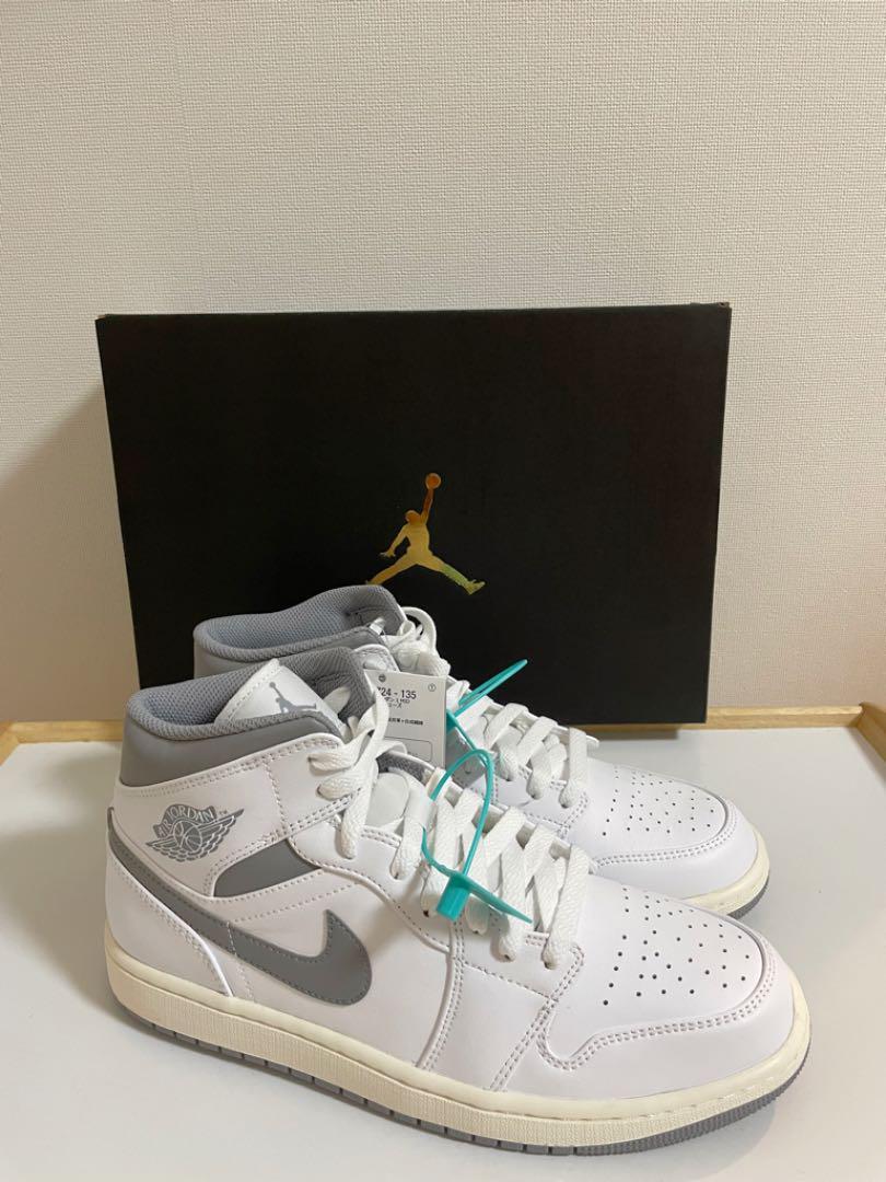 Nike Air Jordan 1 Mid Vintage Grey White Stealth 554724-135 Sneaker Men  Us9.5 | eBay