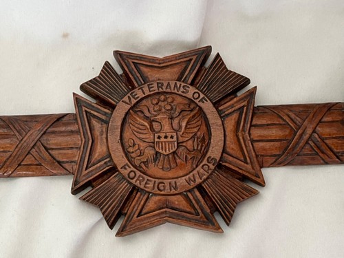 WWII era hand carved US Army Plaque Civil Spanish American VFW WWI American Legi - Picture 5 of 6
