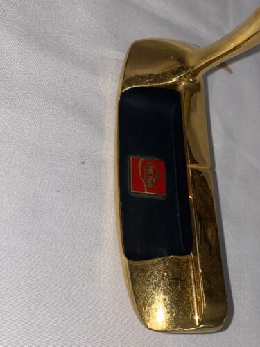 Coca-Cola Celebrity 24K Gold Plated Golf Club Putter 34" Rare Logo Coke PING - Picture 2 of 13