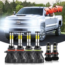 For Chevy Silverado 1500 2500 Hd 2003-2005 2006 Led Headlightfog Light Bulb Kit