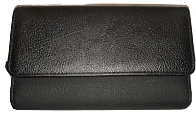Women's RFID Organizer Checkbook Wallet, Black