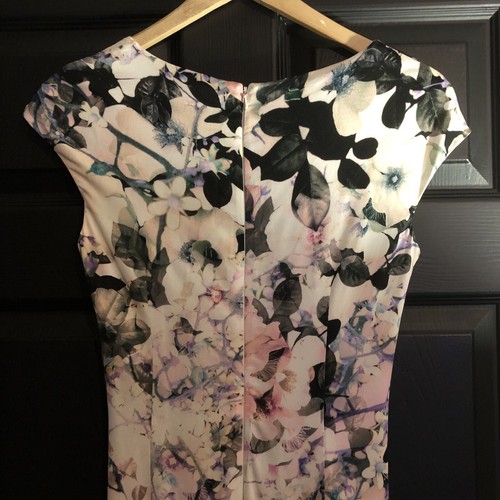 Phase Eight 'Carla' Floral Jersey Mock Wrap Evening Occasion Dress - Size 10 - Picture 8 of 9