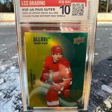 2022-23 Upper Deck Allure Color Flow Yellow Green Pius Suter #SF-46 Graded 10