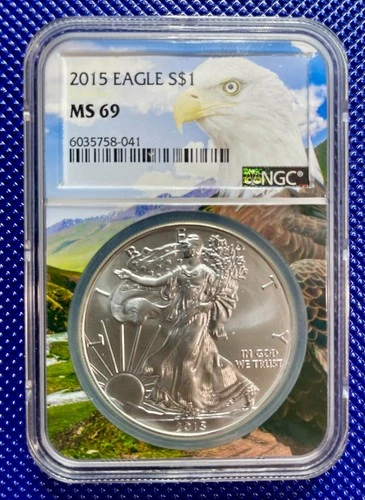 2015 ~ Silver Eagle S$1 ~ NGC MS69 ~ #6035758-041