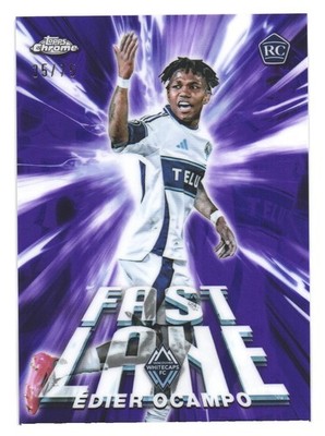 2025 Topps Chrome MLS Vancouver Whitecaps FC Edier Ocampo Fast Lane /75