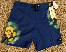 Hurley Phantom Eco Classic 18 Board Shorts Mens 30 Blue Tie Dye Swim Trunks