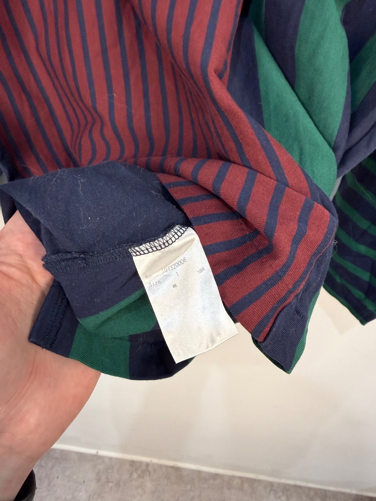 Studious Japanese Patchwork Striped Long Sleeve - image 7