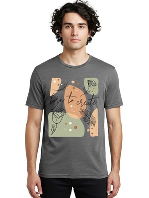Born-To-Create Mens Graphic Tee,100% Cotton,Casual Summer Wear