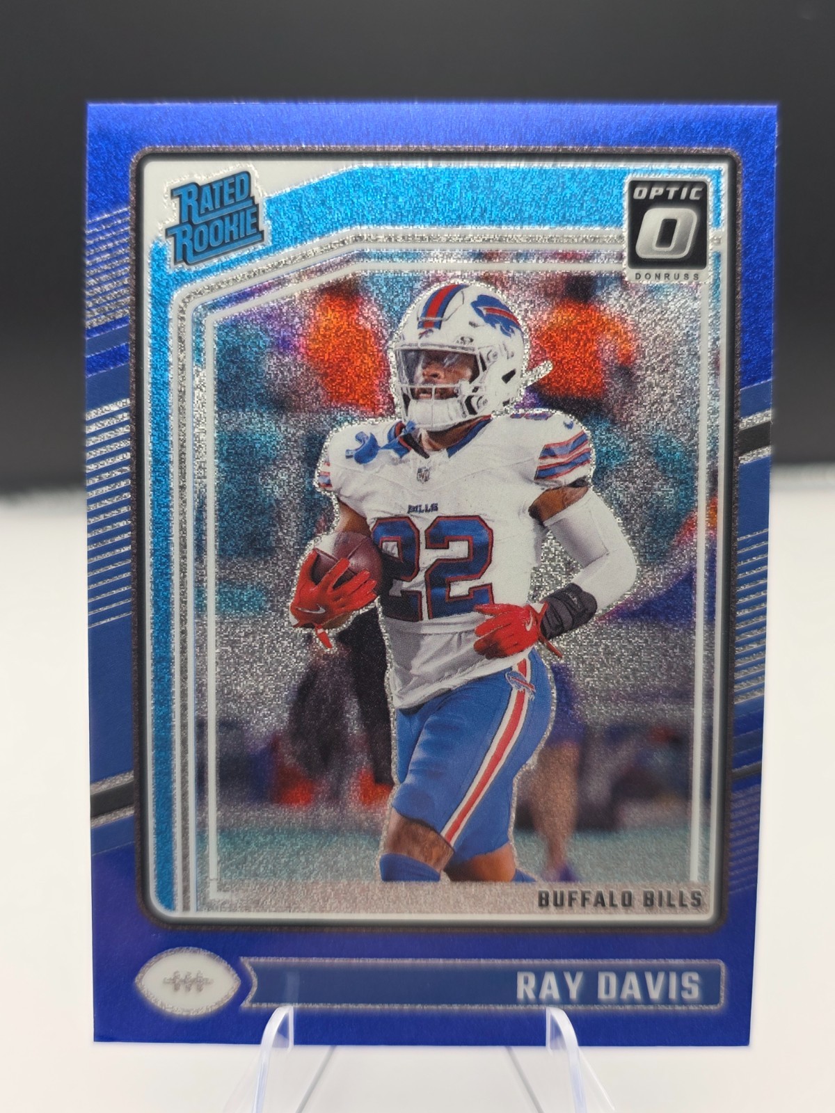 2024 Panini Donruss Optic-Ray Davis #283 Case Hit SSP Blue Glitter Rated Rookie