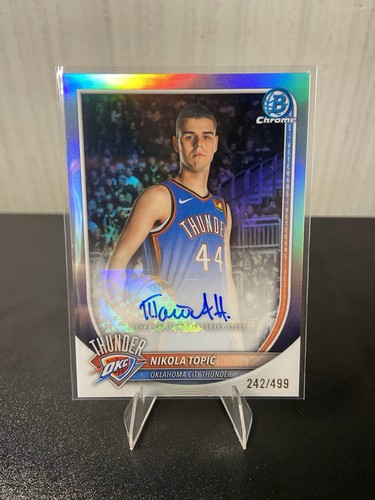 2025-26 Bowman - Chrome Autographs Nikola Topic #BCA-NO Refractor /499 (AU)