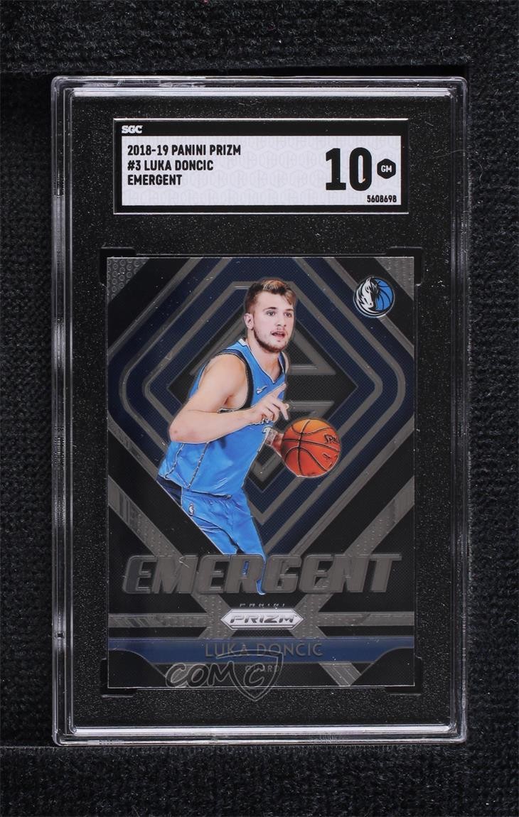 2018-19 Panini Prizm Emergent Luka Doncic #3 SGC 10 GEM Rookie RC 0uf1